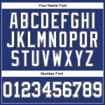 Custom Team Name and Number Long Sleeve Performance T-Shirt - Personalized Royal White Black-Gray Design Personalized Royal