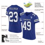 Custom Authentic Football Jersey - Personalized Royal White & Black Mesh Personalized Royal White-Black Mesh Authentic Football