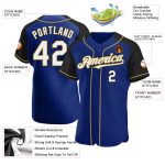 Custom Name Number Baseball Jersey Authentic Raglan Sleeves Royal White Black Old Gold Personalized Team Apparel Personalized