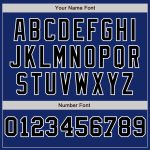Custom Name & Number Personalized Royal Black Pinstripe Baseball Jersey - Authentic Split Fashion Personalized Royal White-Black