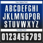 Personalized Soccer Jersey with Custom Name & Number - Royal White-Black Long Sleeve Fade Fashion Uniform Personalized Royal