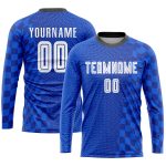 Custom Name Number Sublimation Soccer Jersey - Personalized Royal White-Black Team Uniform Personalized Royal White-Black