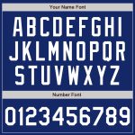 Custom Name and Number Varsity Letterman Jacket Personalized Royal White Full-Snap Bomber Personalized Royal White Bomber