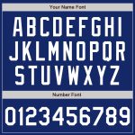 Custom Name and Number Varsity Letterman Jacket - Personalized Two Tone Royal White Full-Snap Bomber Jacket Personalized