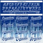 Custom Name and Number Personalized Royal White Christmas Tree 3D Bomber Varsity Letterman Jacket Personalized Royal White