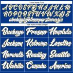 Custom Name and Number Baseball Jersey - Authentic White-Gold Royal Team Jersey Personalized Royal White-Gold Authentic Baseball
