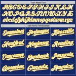Custom Name and Number Baseball Jersey - Personalized Royal White-Gold Authentic Raglan Sleeves Personalized Royal White-Gold