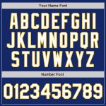 Personalized Two Tone Baseball Jersey - Royal White-Gold Authentic Design Personalized Royal White-Gold Authentic Two Tone