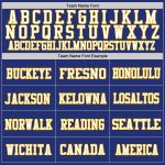 Custom Name and Number Personalized White-Gold Mesh Football Jersey - Authentic Throwback Team Jersey Personalized Royal