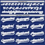 Personalized Authentic Baseball Jersey in Royal White-Gray - Custom Sports Apparel Personalized Royal White-Gray Authentic