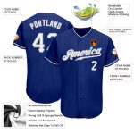 Custom Name and Number Authentic Baseball Jersey - Personalized Royal White-Gray Team Jersey Personalized Royal White-Gray