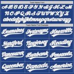 Custom Name and Number Personalized Authentic Baseball Jersey - White-Gray Throwback Team Jersey Personalized Royal White-Gray