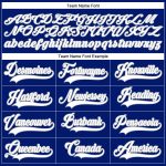 Custom Name and Number Hockey Jersey - Personalized Royal White-Gray Lace Neck Team Apparel Personalized Royal White-Gray