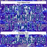 Custom Name and Number Bomber Jacket with 3D Royal White Heron and Wave Pattern - Full-Snap Varsity Letterman Style Personalized