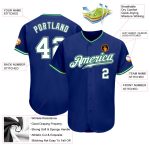 Custom Personalized Baseball Jersey with Team Name and Number - Royal White, Kelly Green, Gray Authentic Design Personalized