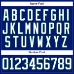 Personalized Hockey Jersey with Custom Name and Number in Royal White and Kelly Green Lace Neck Design Personalized Royal