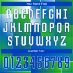 Custom Soccer Jersey with Personalized Name and Number - Royal White-Kelly Green Sublimation Team Uniform Personalized Royal