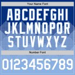 Custom Baseball Jersey with Personalized Name and Number, Royal White Light Blue 3D Gradient Square Design Personalized Royal