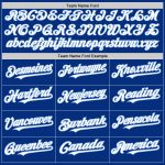 Custom Name and Number Baseball Jersey - Personalized Royal White-Light Blue Twinkle Star 3D Gradient Design Personalized