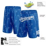 Custom Name & Number 3D Pattern Hawaii Palm Trees Basketball Shorts - Personalized Royal White-Light Blue Team Gear Personalized
