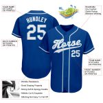 Personalized Authentic Baseball Jersey in Royal Blue and White Design Personalized Royal White-Light Blue Authentic Baseball