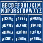 Custom Name and Number Authentic Baseball Jersey - Personalized Royal White and Light Blue Team Jersey Personalized Royal