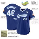 Custom Name Number Authentic Throwback Baseball Jersey - Personalized Royal White Light Blue Team Jersey Personalized Royal