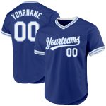 Custom Name Number Authentic Throwback Baseball Jersey - Personalized Royal White Light Blue Team Jersey Personalized Royal