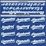 Custom Name Number Authentic Throwback Baseball Jersey - Personalized Royal White Light Blue Team Jersey Personalized Royal