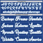 Personalized Authentic Basketball Jersey in Royal White-Light Blue - Throwback Style Personalized Royal White-Light Blue
