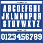Personalized Authentic Basketball Jersey in Royal White-Light Blue - Throwback Style Personalized Royal White-Light Blue