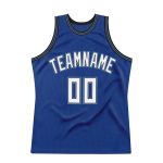 Custom Name and Number Personalized Royal White Light Blue Basketball Jersey - Authentic Throwback Design Personalized Royal