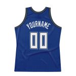 Custom Name and Number Personalized Royal White Light Blue Basketball Jersey - Authentic Throwback Design Personalized Royal