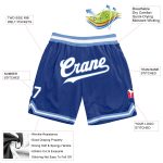 Custom Name Number Personalized Authentic Basketball Shorts Royal White Light Blue 6796 Personalized Royal White-Light Blue