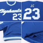 Personalized Authentic Baseball Jersey Shirt - Royal White-Light Blue Throwback Rib-Knit Design Personalized Royal White-Light