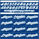 Custom Name Number Royal White Light Blue Rib-Knit Baseball Jersey Shirt - Personalized Authentic Throwback Team Apparel