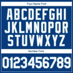 Custom Name Number Royal White Light Blue Rib-Knit Baseball Jersey Shirt - Personalized Authentic Throwback Team Apparel