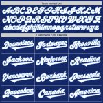 Custom Name Number Authentic Two Tone Baseball Jersey - Personalized Royal White Light Blue Personalized Royal White-Light