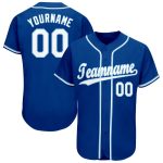 Custom Name and Number Baseball Jersey | Personalized Royal White-Light Blue Team Jersey Personalized Royal White-Light Blue