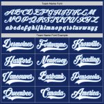 Custom Name and Number Hockey Jersey in Royal White and Light Blue - Personalized Team Apparel Personalized Royal White-Light