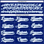 Personalized Custom Name and Number Royal White-Light Blue Hockey Jersey - Lace Neck Team Apparel Personalized Royal White-Light