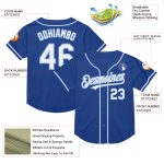 Custom Name and Number Baseball Jersey - Personalized Royal White-Light Blue Mesh Authentic Throwback Personalized Royal