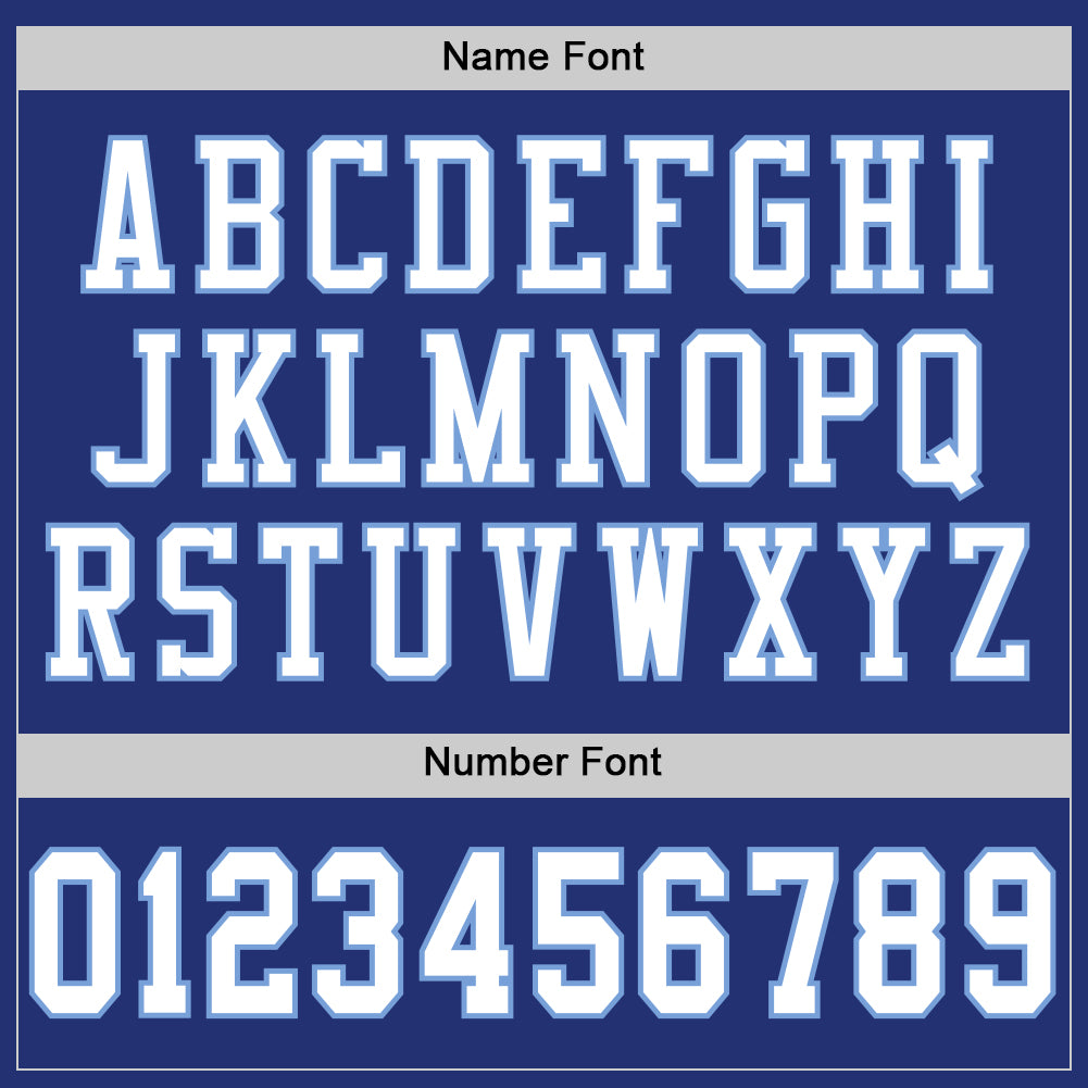 Personalized Royal White-Light Blue Mesh Authentic Throwback Football Jersey Team Custom Name and Number Customizable Authentic Throwback Football Jersey - Personalized Royal White-Light Blue Mesh with Name and Number Personalized - Image 4