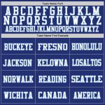 Customizable Authentic Throwback Football Jersey - Personalized Royal White-Light Blue Mesh with Name and Number Personalized