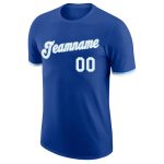 Custom Name and Number Performance T-Shirt for Team - Personalized Royal White-Light Blue Personalized Royal White-Light