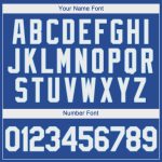 Custom Name and Number Performance T-Shirt for Team - Personalized Royal White-Light Blue Personalized Royal White-Light