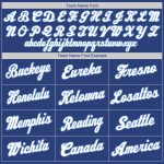 Custom Name & Number Basketball Jersey - Personalized Royal Light Blue Round Neck Rib-Knit Design Personalized Royal White-Light