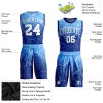 Custom Name Number Basketball Jersey Suit Royal White Light Blue Round Neck Sublimation Personalized Team Uniform Personalized