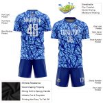 Personalized Soccer Jersey Royal White Light Blue Sublimation Uniform Personalized Royal White-Light Blue Sublimation Soccer