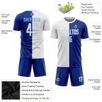 Custom Name Number Soccer Jersey - Personalized Royal Light Blue Sublimation Split Fashion Uniform Team Personalized Royal